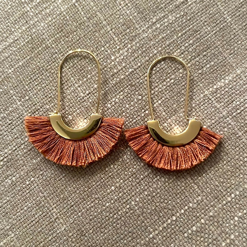 Gold and Pink Earrings
